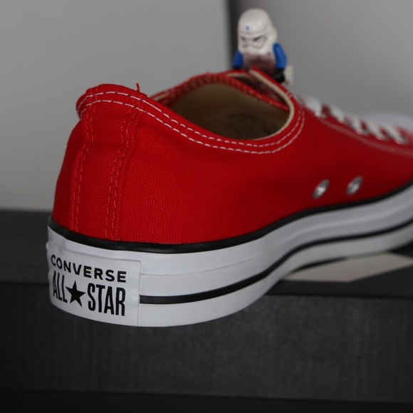 Converse Classic Red All Star Low Tops - Picture 5 of 7